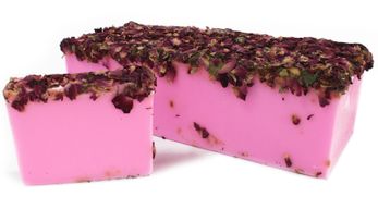 Packung mit 13 Rosen & Rosenblätter Seifenstücke - 100g