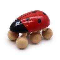 Massagezubehör aus Holz Marienkäfer-Massageroller