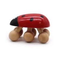 Massagezubehör aus Holz Marienkäfer-Massageroller