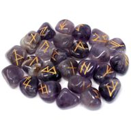 Indische Runen im Beutel - Amethyst