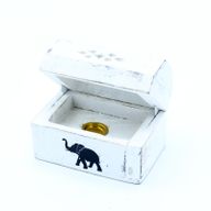 Weiß gewaschener Räucherwerkhalter - Kegelbox 8 cm
