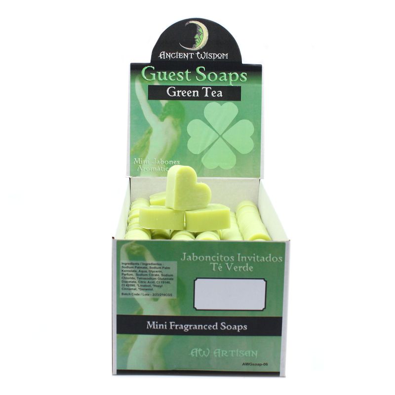 Herzförmige Gästeseifen - Grüner Tee