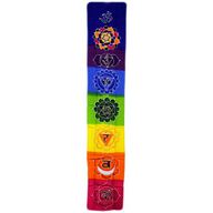 Batikwandtücher aus Bali Chakra-Banner - Regenbogenfarben 183x35cm
