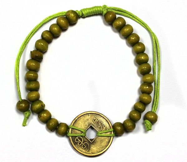 Feng-Shui-Armbänder limettengrün