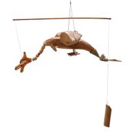 Kokosnuss-Drachenmobiles naturfarben 37cm