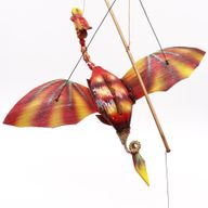 Kokosnuss-Drachenmobiles rot 37cm
