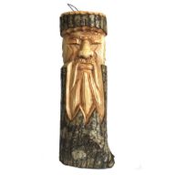 Geschnitzte Baumstämme alter Mann 50x13x6cm