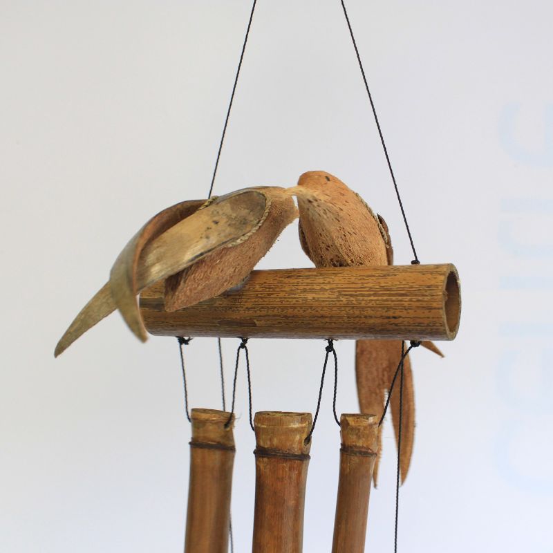 Bambuswindspiele mit Tieren Vogelpärchen