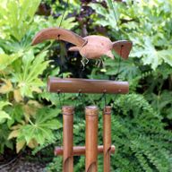 Bambuswindspiele mit Tieren Amsel