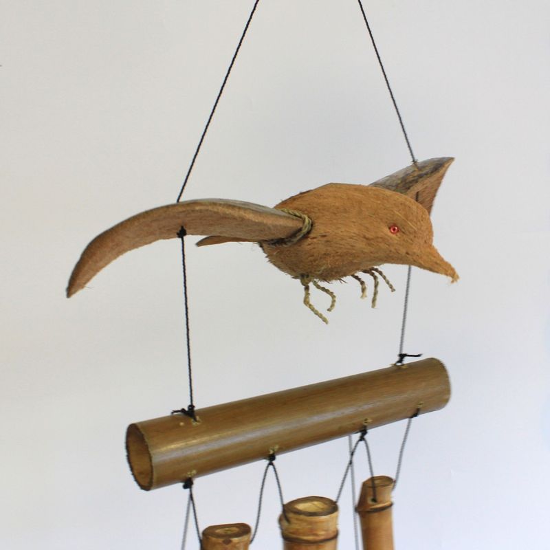 Bambuswindspiele mit Tieren Amsel