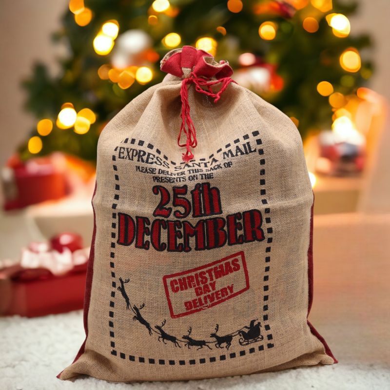 Jute-Weihnachtssack-25th Dezember