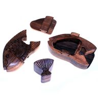 Puzzleboxen aus Bali Fetter Fisch