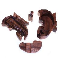Puzzleboxen aus Bali Seepferdchen