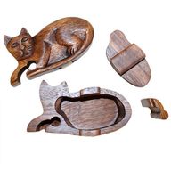 Puzzleboxen aus Bali Katze