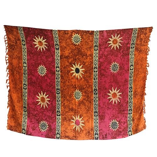 Bali Keltische Sarongs – Sonnensymbole (4 verschiedene Farben)