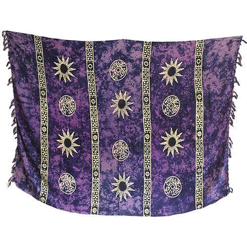 Bali Keltische Sarongs – Sonnensymbole (4 verschiedene Farben)