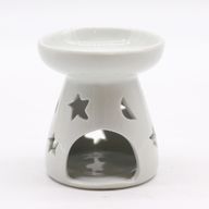 Klassische Weiße Duftlampe "Sterne & Mond" (klein)
