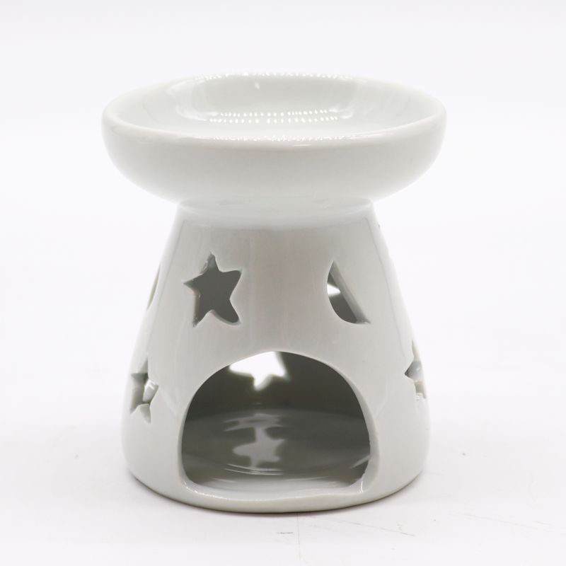 Klassische Weiße Duftlampe "Sterne & Mond" (klein)