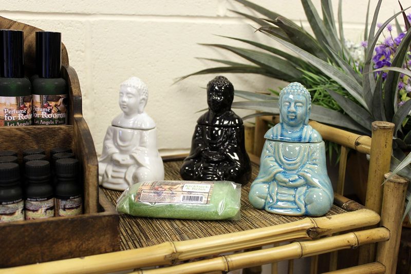 Sitzender Weißer Buddha Duftlampe