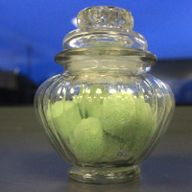 Glas Behälter im Kürbis Style
