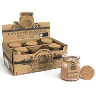 Sojawachskerze in Glas mit Korkdeckel "Brandy Butter"