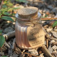 Sojawachskerze in Glas mit Korkdeckel "Brandy Butter"
