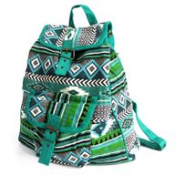 Jacquard-Rucksack blaugrün