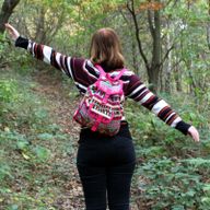 Jacquard-Rucksack pink