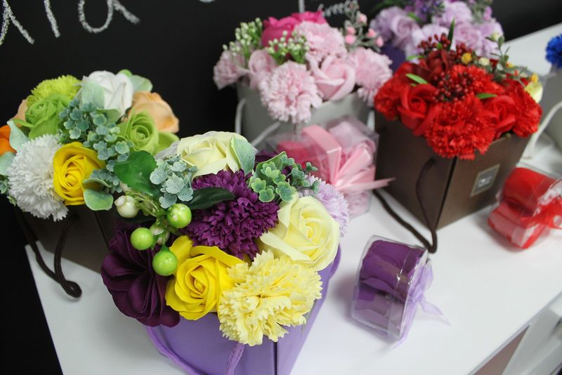 Seifenrosenbouquet - Frühlingsblumen
