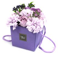 Seifenrosenbouquet - Lavendelfarbene Rosen & Nelken