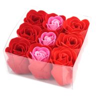 9 Seifenrosen in Geschenkbox - Rot
