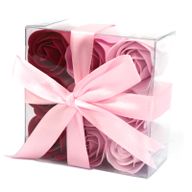 9 Seifenrosen in Geschenkbox - Rosa