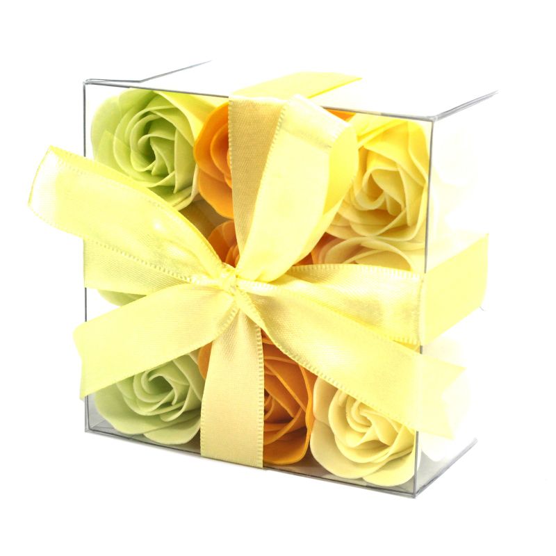 9 Seifenrosen in Geschenkbox - Frühling