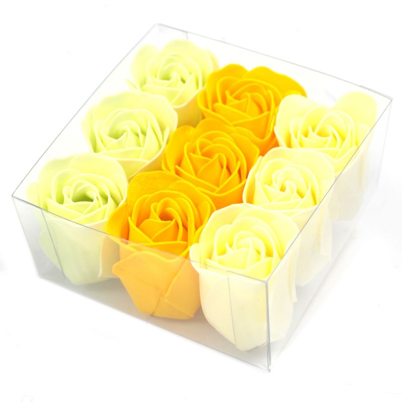 9 Seifenrosen in Geschenkbox - Frühling