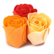 9 Seifenrosen in Geschenkbox - Pfirsich