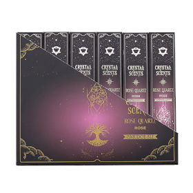 12x Rosenquarz-Räucherstäbchen – Rose