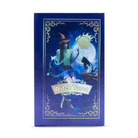 Tarotkarten-Set aus lila Folie – Hexen-Tarot – mit Begleitheft