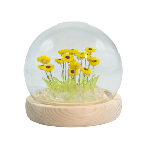Floral Glow Gartenkuppel – 20 Sonnenblumen – LED-USB