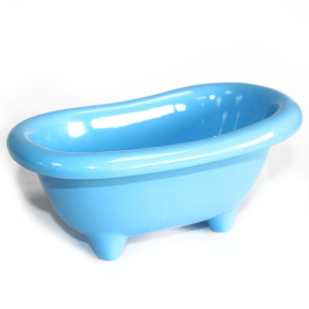 4x Kleine Keramikbadewanne - babyblau