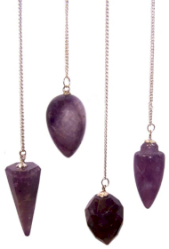 3x Magische Edelsteinpendel \'Amethyst\'