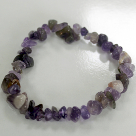 12x Edelsteinsplitter-Armbänder - Amethyst