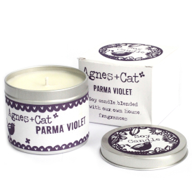 Kerze in Zinndose - Parma Veilchen