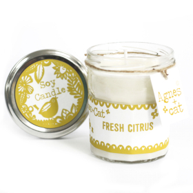 Kerze in Marmeladenglas - Citrus