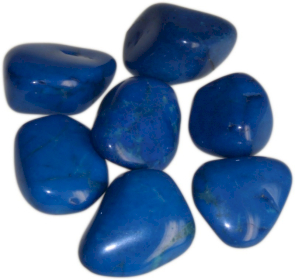 24x Große Trommelsteine - Blue Howlite