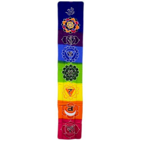 Batikwandtücher aus Bali Chakra-Banner - Regenbogenfarben 183x35cm