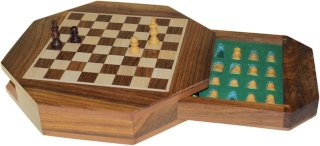 Handmade indische Schachsets achteckig - magnetisch
