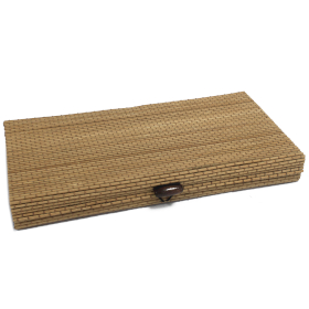 4x flache Box - 24,5 cm - naturfarben