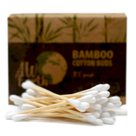 4x Schachtel mit 200 Bambus Wattestäbchen