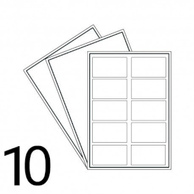 20x A4 Bögen mit 10 Etiketten - runde Ecken 99.1 x 57.3 mm