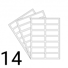 20x A4 Bögen mit 14 Etiketten - runde Ecken 99.1 X 38.1 mm